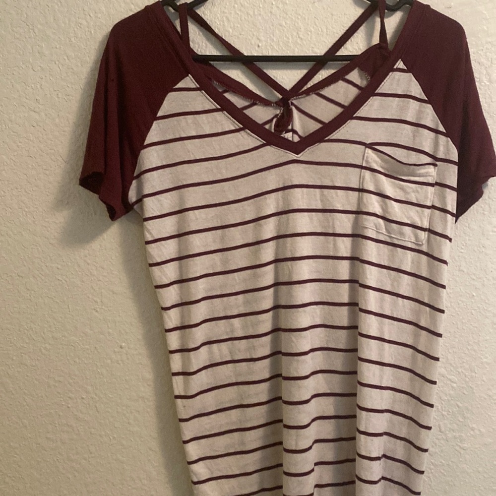 Glitz criss cross back top